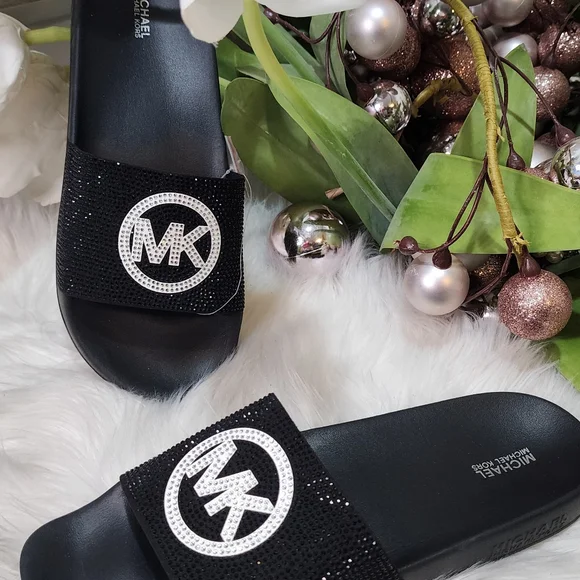 Michael Kors Rhinestone Women's Slides  New - Picture 6 of 9